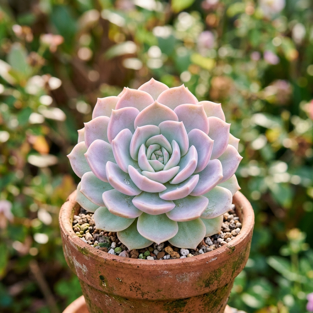 Healthy Echeveria Rosette Succulent